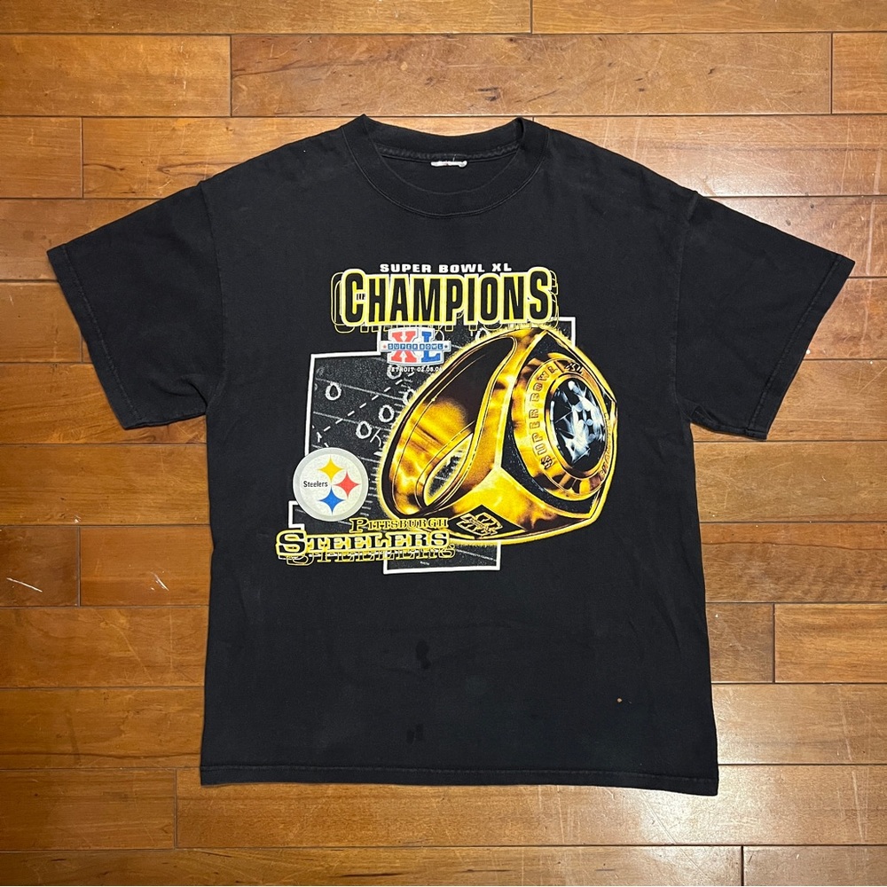 Vintage NFL tee Pittsburgh Steelers Super Bowl XL men’s size Medium